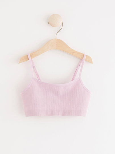 Seamless ribbad kort topp