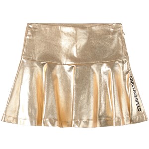 Karl Lagerfeld Kids Logo Kjol Guld metallic 6 år