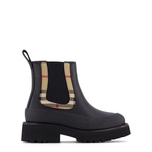 Burberry Vintage Check Detail Chelseaboots Svarta 31 (UK 12)