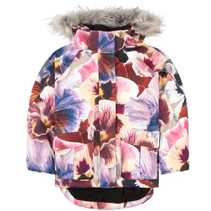 Molo Cathy Faux Fur Jacka Giant Floral 116 cm (5-6 år)