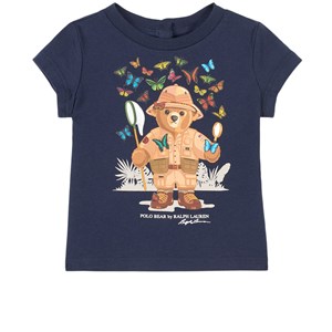 Ralph Lauren Butterfly Bear Print Infants Tee T-shirt Marinblå 3 mån
