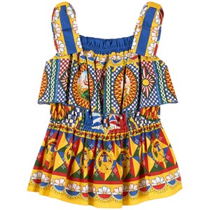 Dolce & Gabbana Carretto Klänning Flerfärgad 10 år