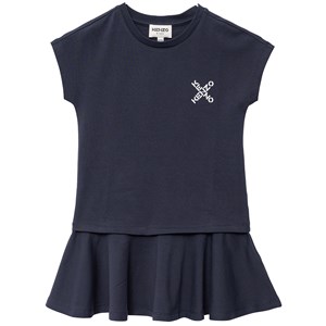 Kenzo Criss-Cross Logo Klänning Grå 2 år