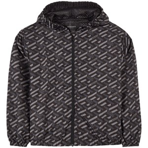 Versace La Greca Logo Vindjacka Svart 8 år