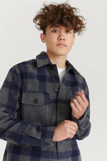 Studio Total Overshirt Studio Check Overshirt Grå