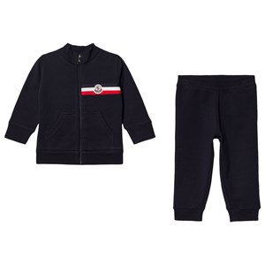 Moncler 2-delat Stripe Branded Träningsställ Marinblått 12-18 months