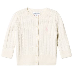 Ralph Lauren Kabelstickad Kofta Gräddvit 6 months