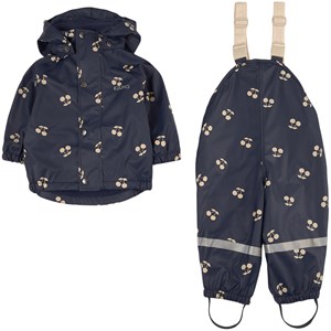 Kuling Muju Recycled Limited Edition Regnställ Navy Cherry 122/128 cm