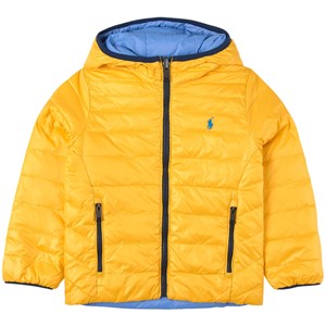 Ralph Lauren Yellow Reversible Polo Player Padded Coat 2 år