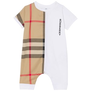 Burberry Lennox Checked Romper Vit 12 mån