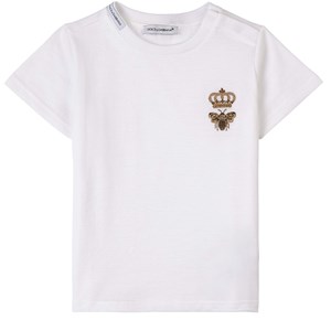 Dolce & Gabbana Embroidered Logo T-shirt Vit 9-12 mån