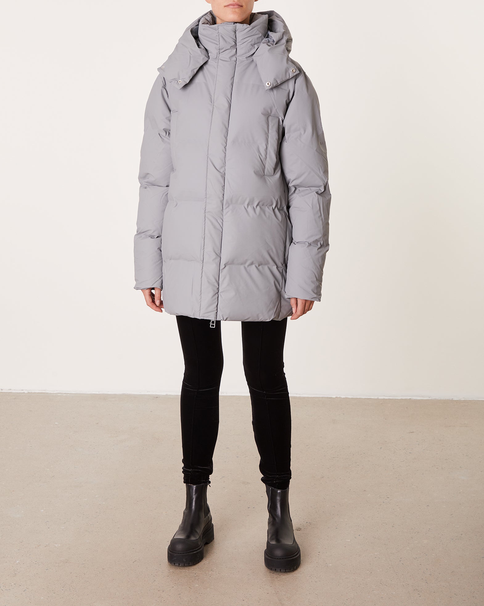 Rains Jacka Hooded Puffer Coat M-L Grå 008