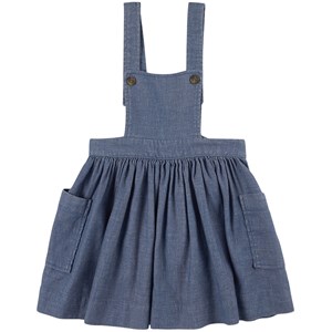 Bonpoint Blue Amelia Pinafore Dress 8 år