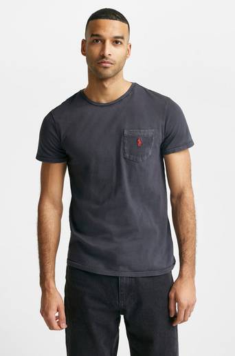Polo Ralph Lauren T-Shirt Pocket Slub Jersey Tee Svart
