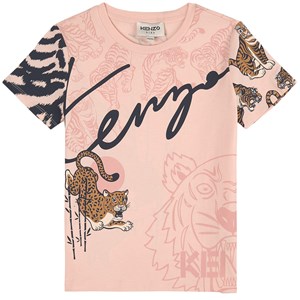 Kenzo Pink and Cream Short Sleeved T-Shirt 3 år