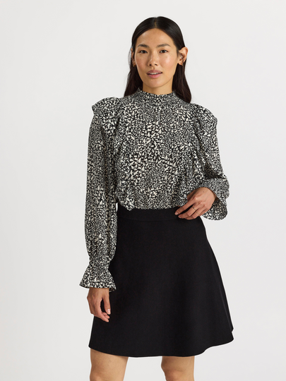 Blus med svantryck