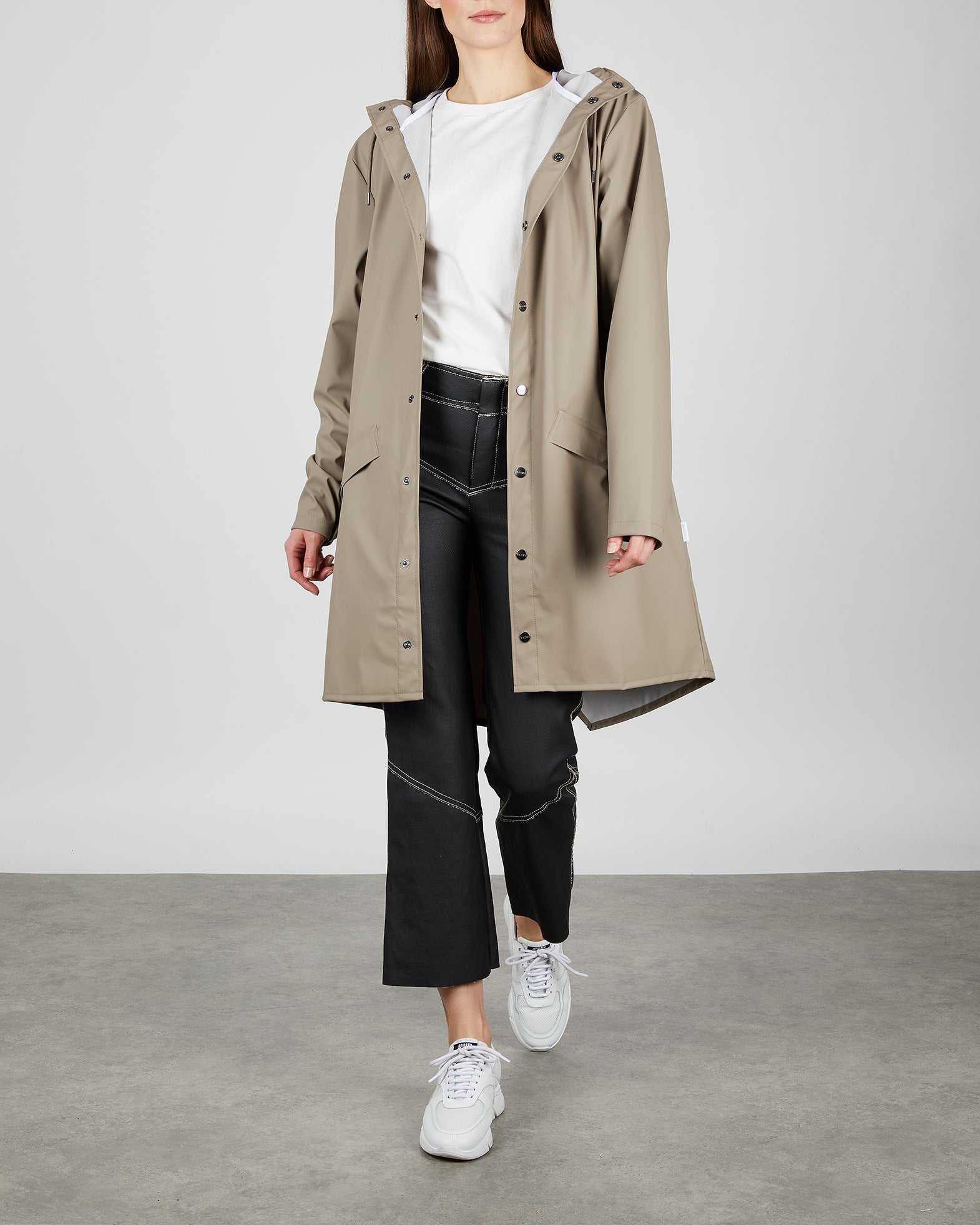 Rains Regnjacka Long XXS/XS Taupe 1214