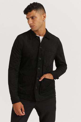 Studio Total Overshirt Favourite Fake Suede Overshirt Svart