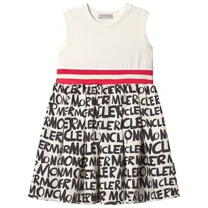 Moncler Logo Print Klänning Vit 4 years