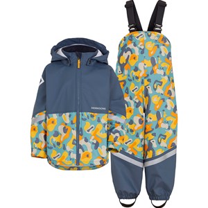Didriksons Waterman Kids Regnställ Turquoise Bubbles 80 cm (9-12 mån)