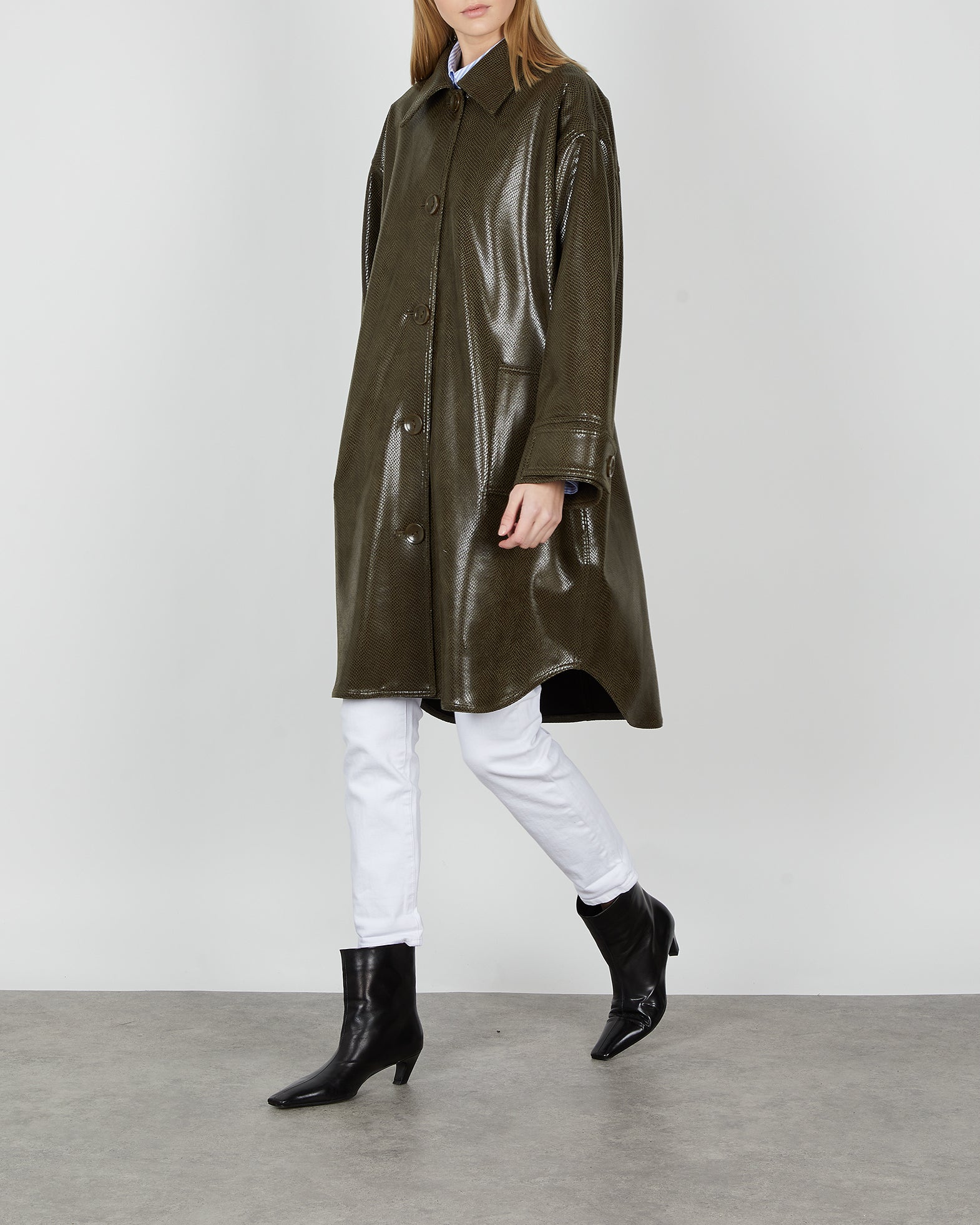 STAND STUDIO Jacka Kali coat 32 Olivgrön 010