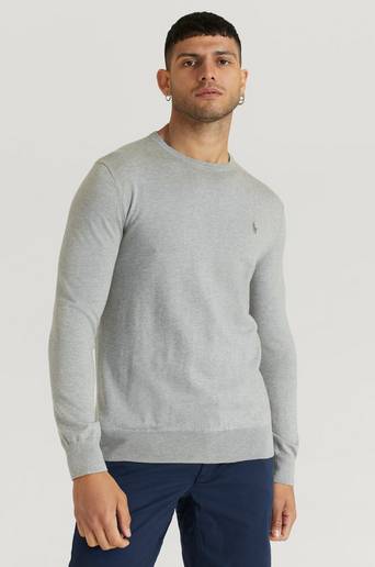 Polo Ralph Lauren Stickad Tröja Pima Cotton Long sleeve Grå