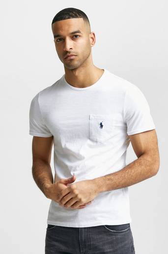 Polo Ralph Lauren T-Shirt Pocket Slub Jersey Tee Vit