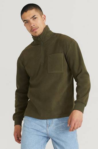 Studio Total Tröja Half Zip Fleece Grön