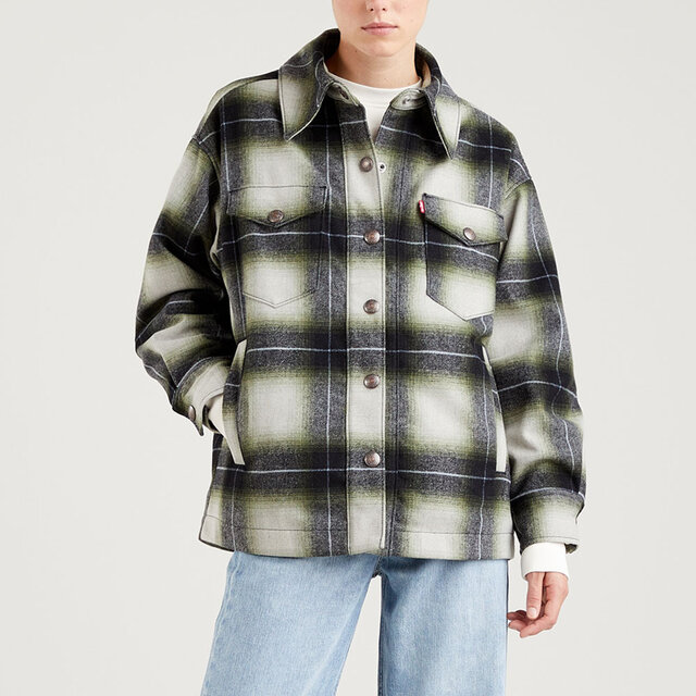 Wool Shacket Celine Plaid Shac
