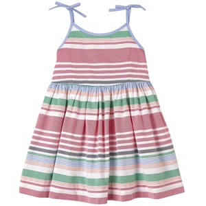 Ralph Lauren Multi Oxford Stripe Woven Klänning Rosa 12 år