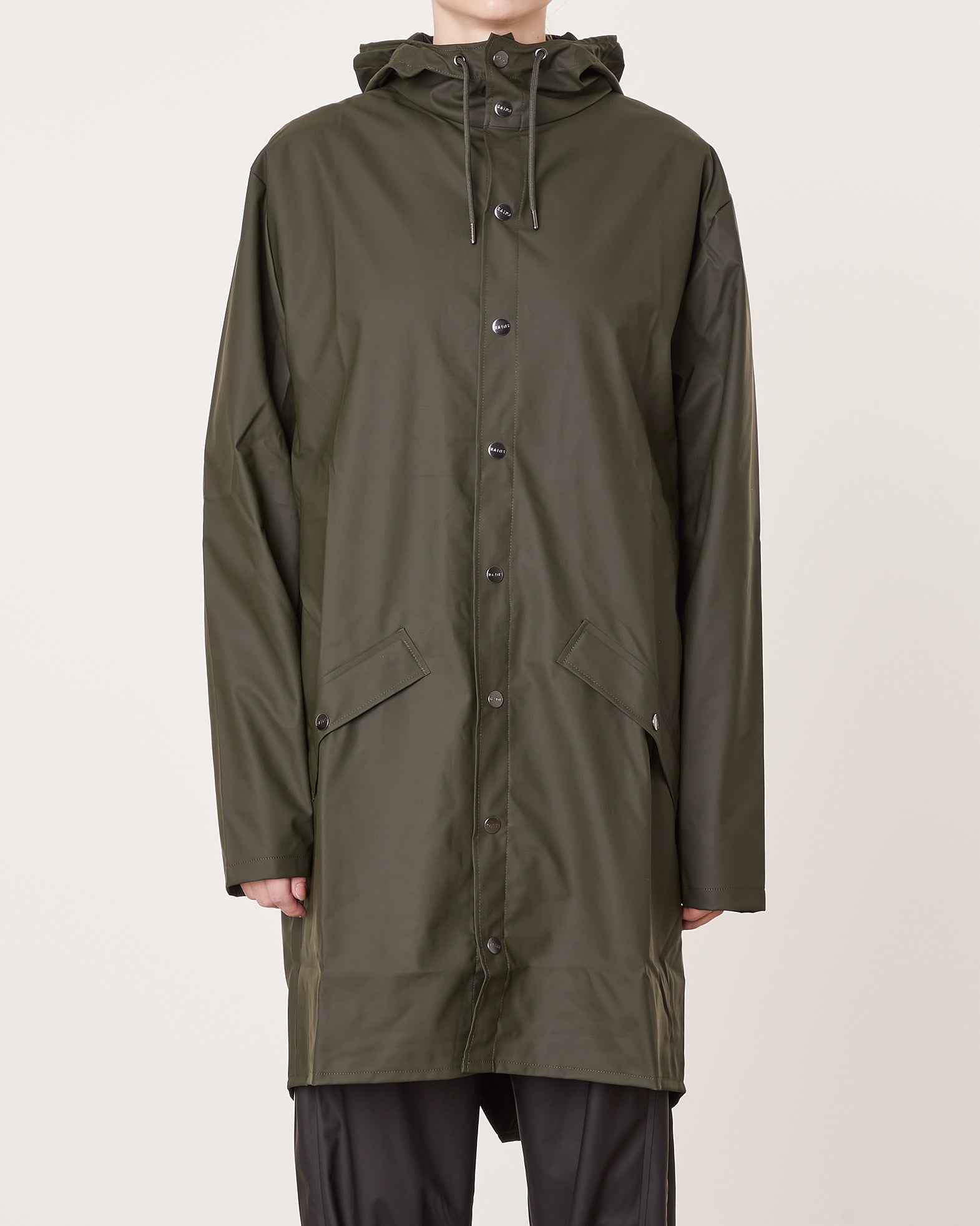 Rains Regnjacka Long Jacket XXS/XS Grön 1214