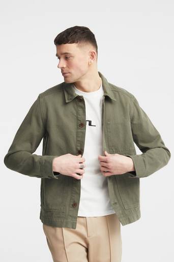 J.Lindeberg Overshirt Lando Twill Work Overshirt Grön
