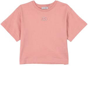 Dolce & Gabbana Logo Branded T-shirt Rosa 2 år