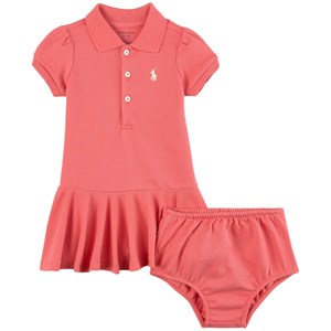 Ralph Lauren PP Logo Pikéklänning Röd 3 mån