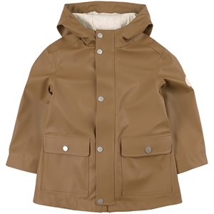 Bonpoint Brown Wax Raincoat 4 år