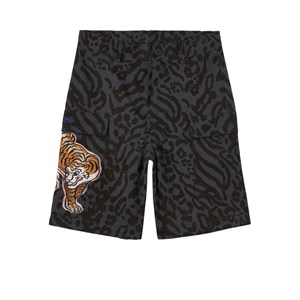 Kenzo Grey Tiger Logo Pocket Bermuda Shorts 4 år