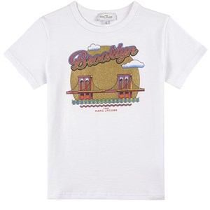 The Marc Jacobs Glitter Brooklyn T-shirt Vit 4 år