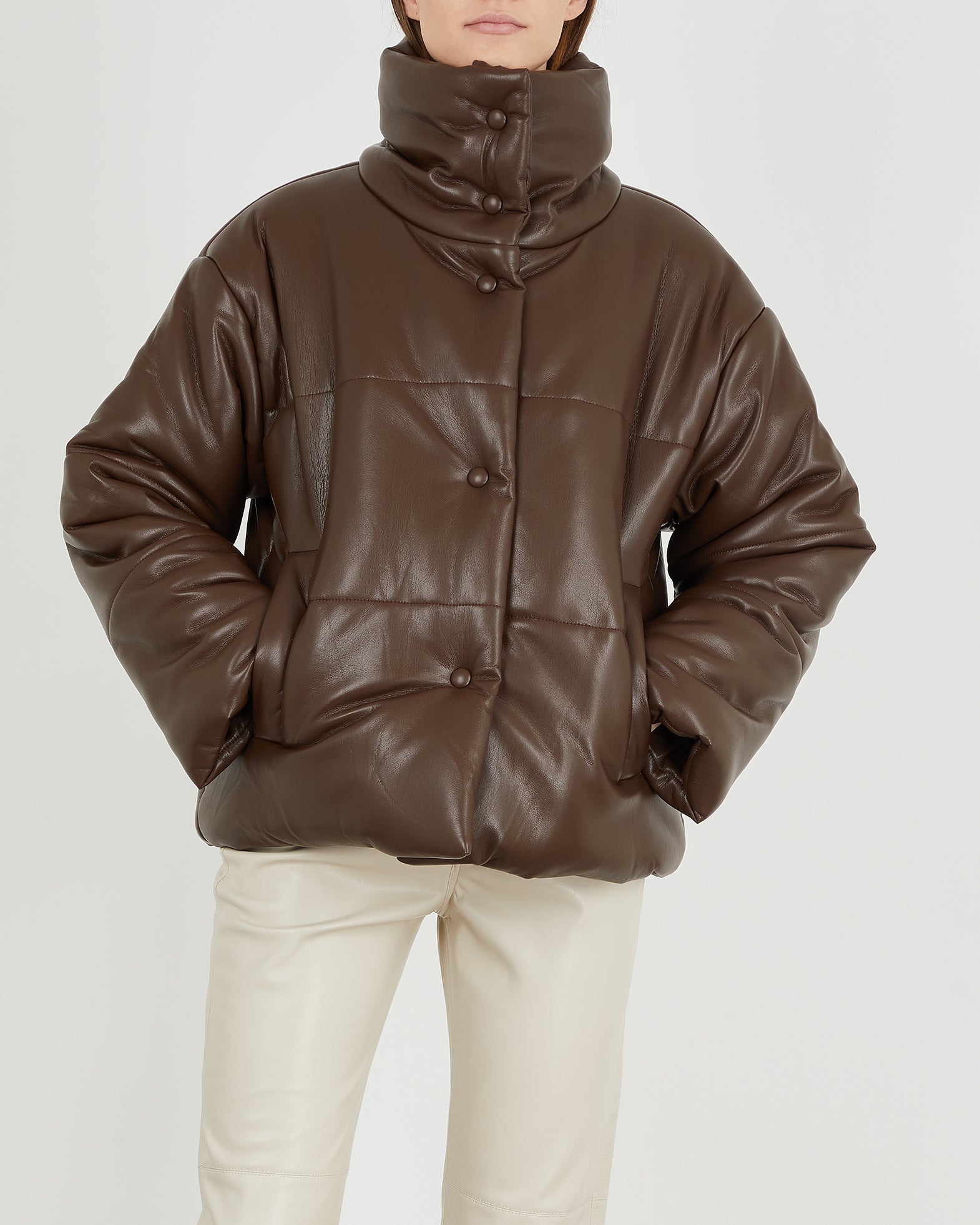 Nanushka Jacka Hide L Brun 004