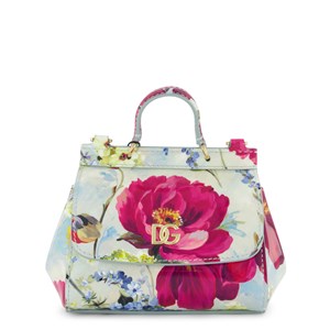 Dolce & Gabbana Blommig Handväska Ljusblå One Size