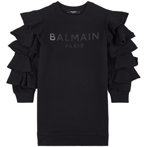 Balmain Logo Mjukis-klänning Svart 10 år