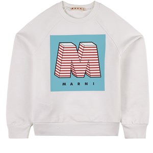 Marni White Logo Graphic Sweatshirt 4 år