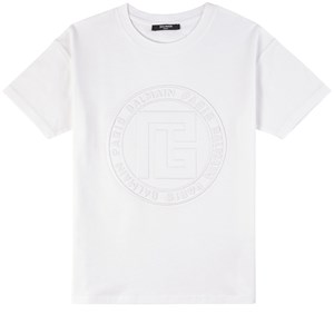 Balmain 3D Logo T-shirt Vit 8 år