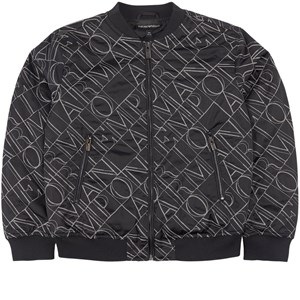 Emporio Armani All Over Logo Bomberjacka Svart 4 år