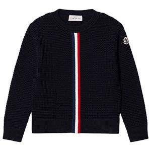 Moncler Stripe and Logo Tröja Marinblå 12 years