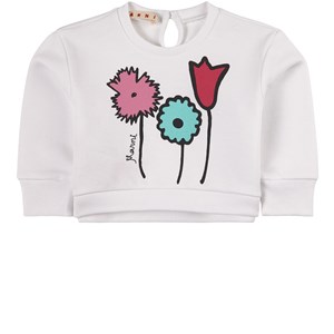 Marni White Flower Graphic Print Sweatshirt 18 mån