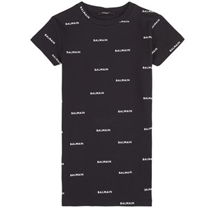 Balmain Logo T-shirtklänning Svart 6 år