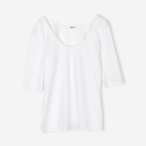 Cotton Stretch Scoop Neck Top