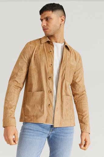Studio Total Overshirt Favourite Fake Suede Overshirt Beige