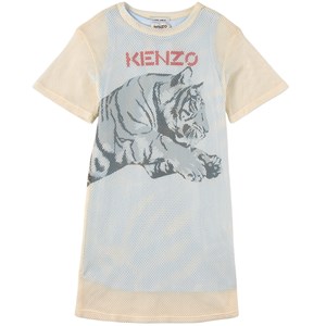 Kenzo Cream Tiger Print Mesh T-Shirt 12 år