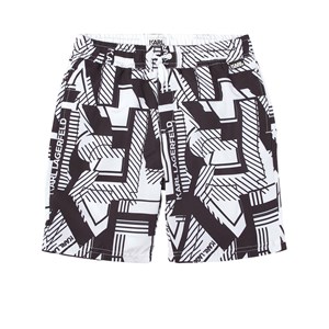 Karl Lagerfeld Kids Logo Print Badbyxor Vita 4 år